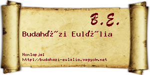 Budaházi Eulália névjegykártya
